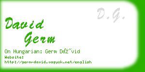 david germ business card